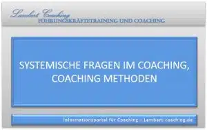 Systemische Fragen als Coaching Methode, Fragearten, Wunderfrage